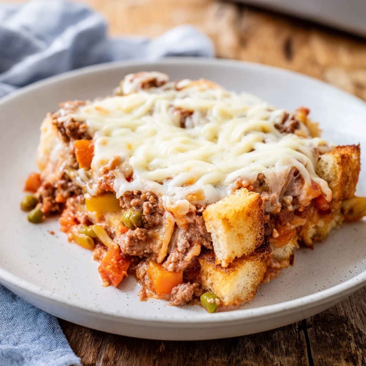 Hearty 5-Ingredient Sloppy Joe Casserole recipe showcases a flavorful, easy-to-make family meal.