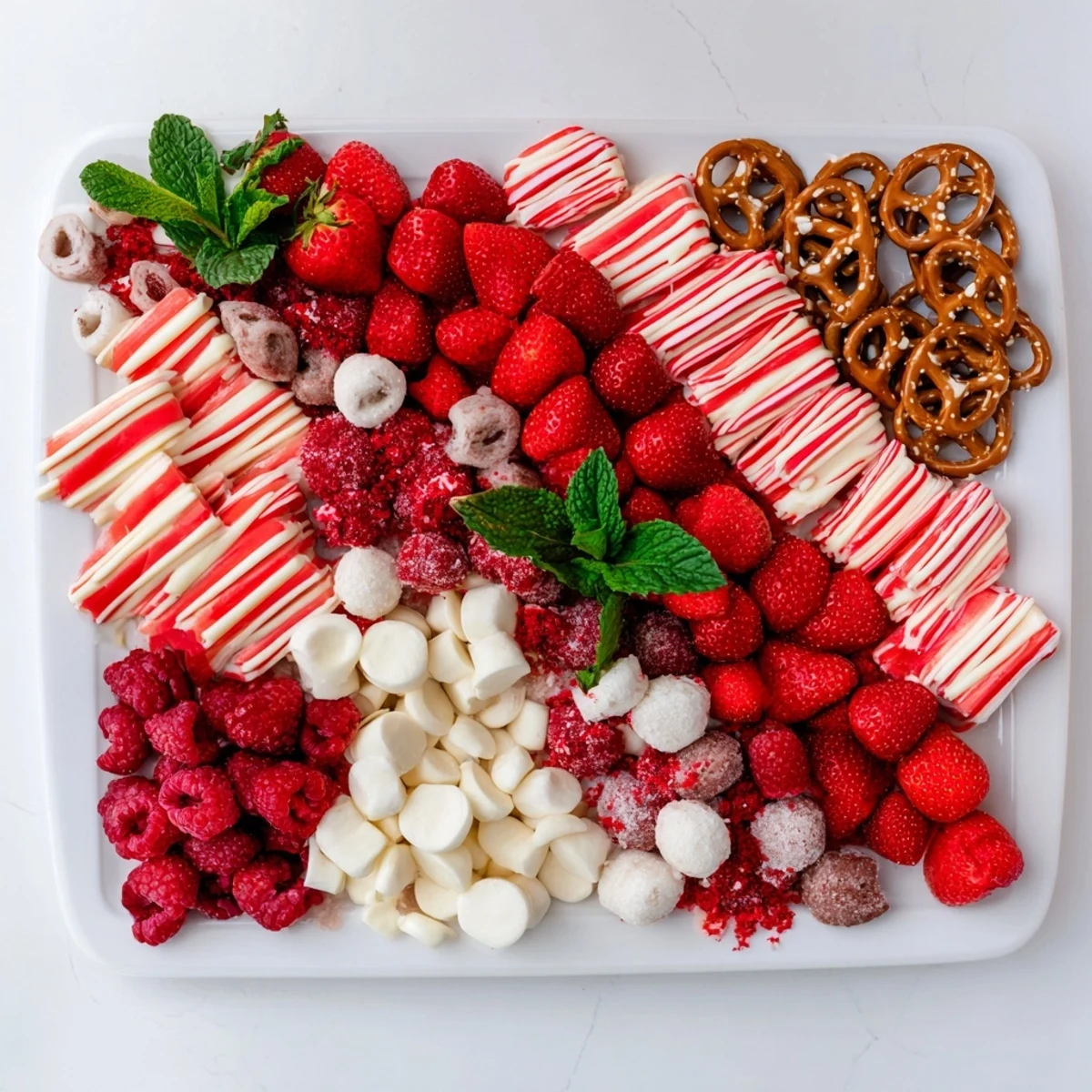 Candy Cane Striped Platter