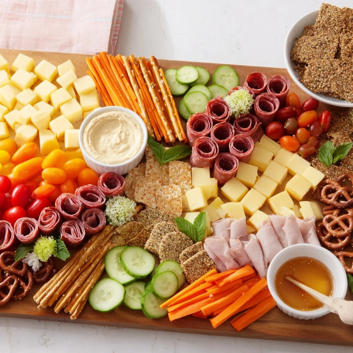 Gallop & Graze Horse Charcuterie board bursting with fresh produce and savory bites, perfect for sharing.