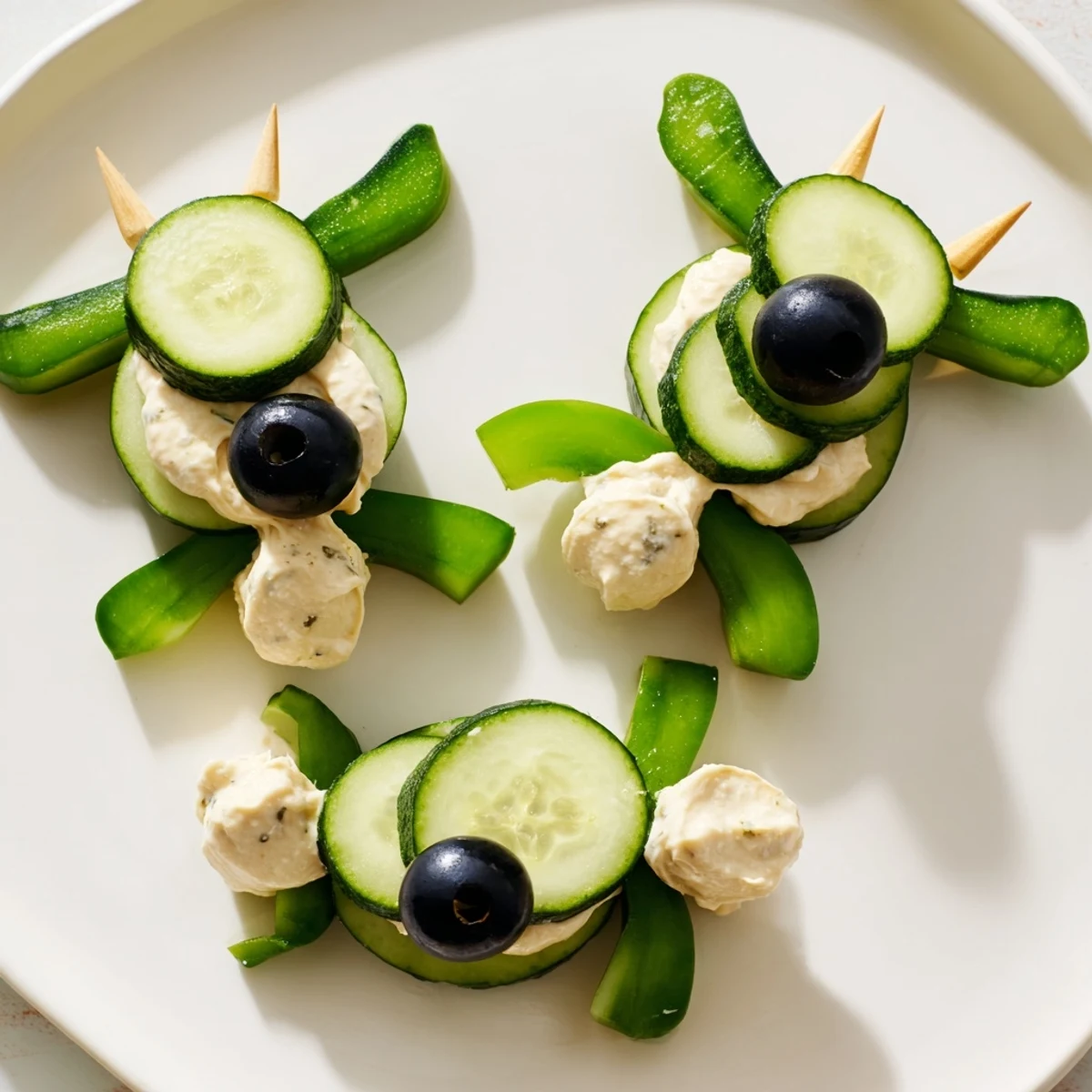 Whimsical Slow & Savory Turtle Crudités arranged with colorful veggies, ready to dip in creamy herb sauce.