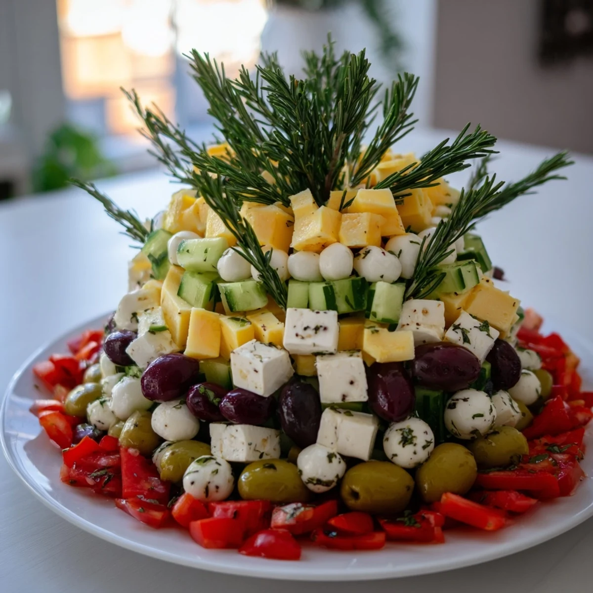 Cheese Olives Pine Tree Wreath
