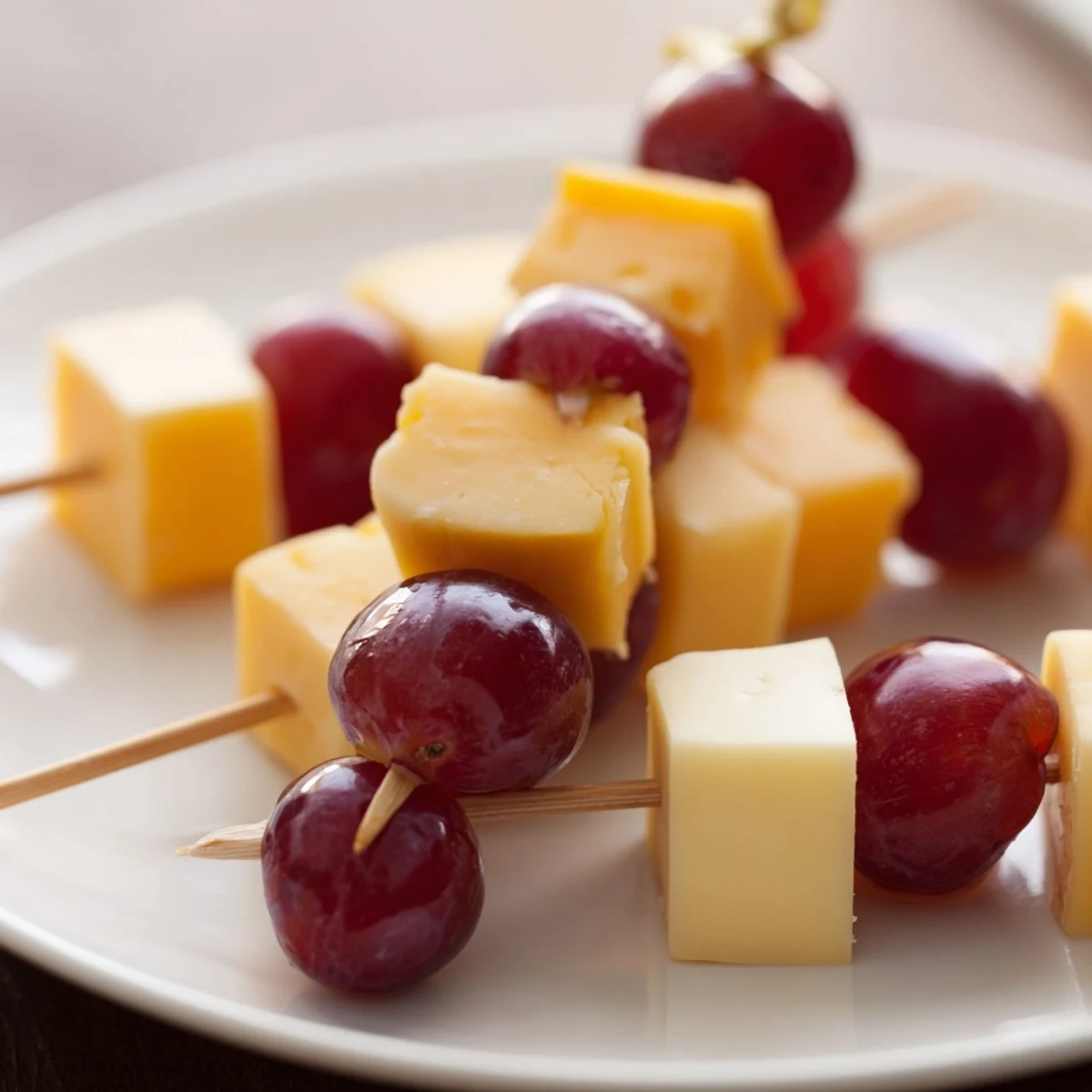 Cheese Grape Skewers Snack