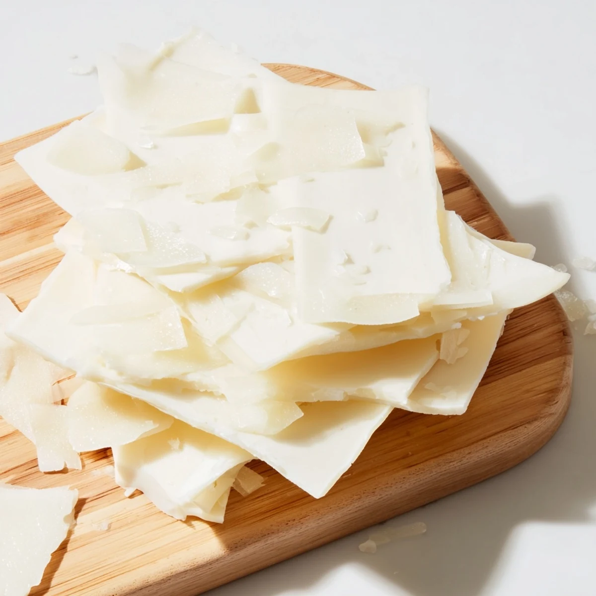 A visually stunning photo of The Arctic Tundra dessert: chilled white chocolate sheets and parmesan cheese.