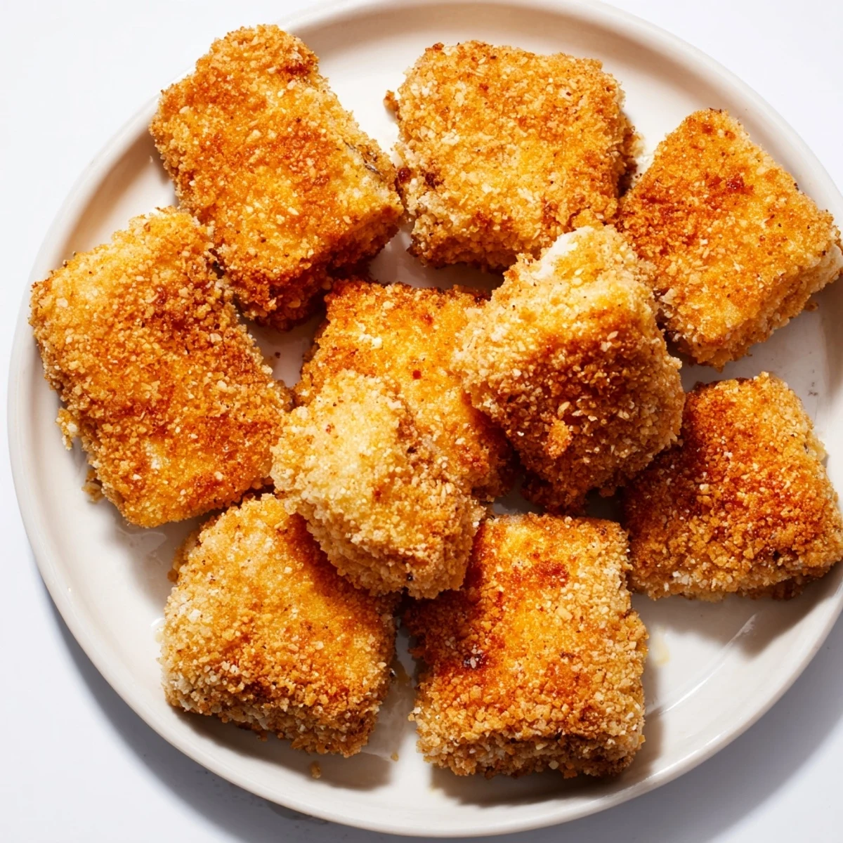 Enjoy these easy Air Fryer Un-Fried Chicken Nuggets, pictured with a creamy dipping sauce on a plate.
