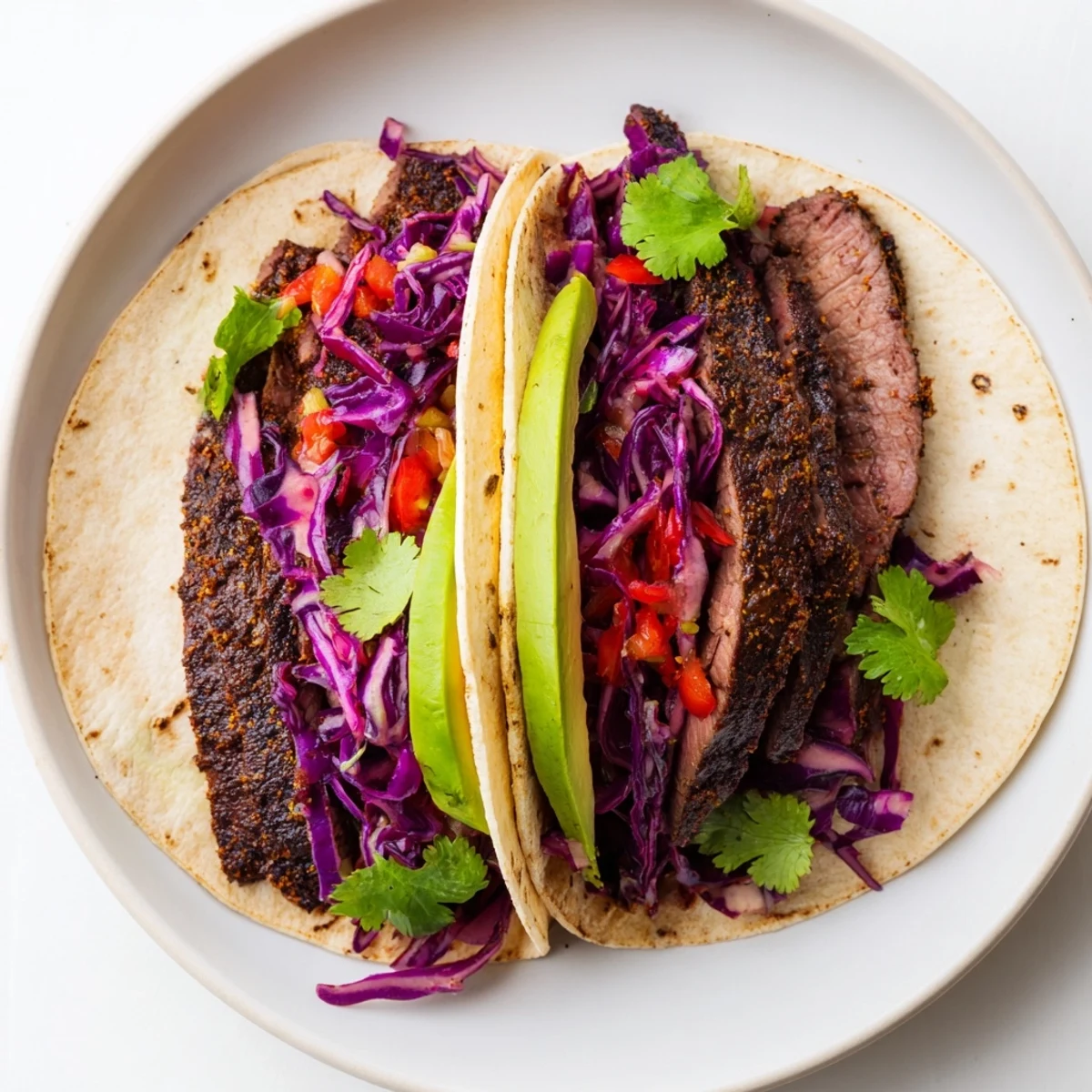 Coffee-Rubbed Steak Tacos: Sizzling grilled steak with a smoky coffee rub nestled in warm tortillas.