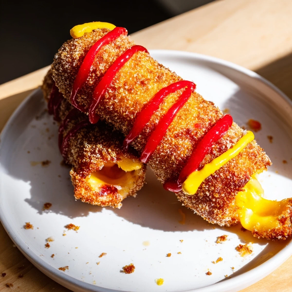 Cheesy Korean Corn Dogs