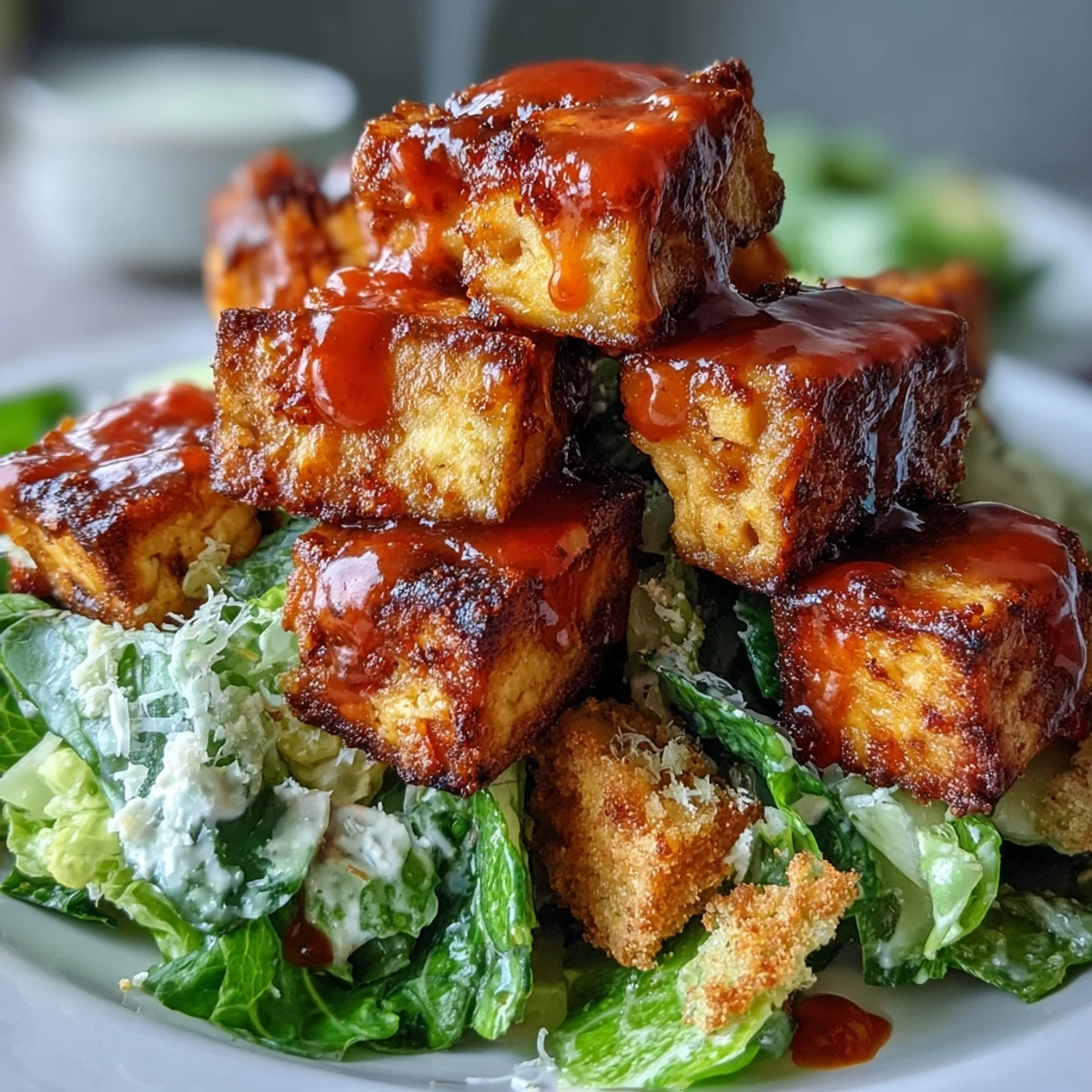 Freshly grated Parmesan cheese and croutons top this hearty vegetarian dinner for added savory crunch and flavor.
