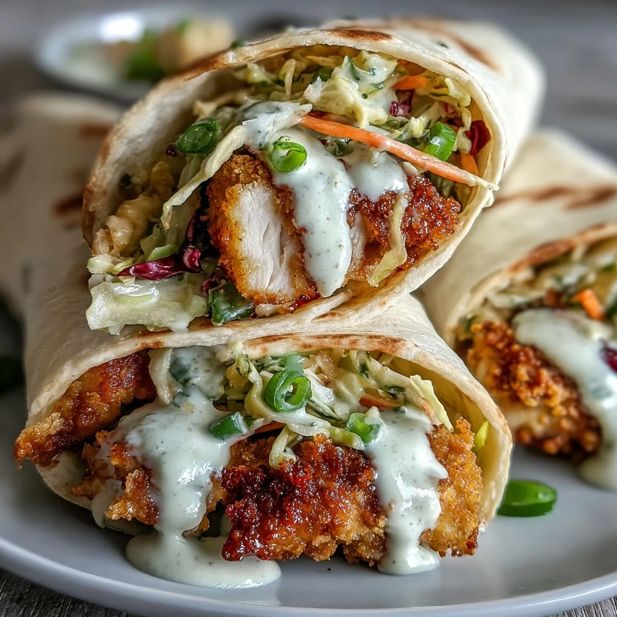 Golden-brown crispy turkey strips nestled in a warm flour tortilla with bright slaw and spicy sauce.