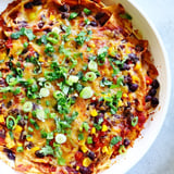 A delicious, easy Chicken Enchilada Skillet with tender chicken, beans, and melted cheese, perfect for dinner.