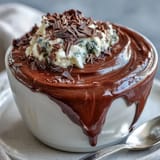 Rich, velvety cottage cheese chocolate mousse blended to perfection, offering a guilt-free treat with deep cocoa flavor and smooth texture.  