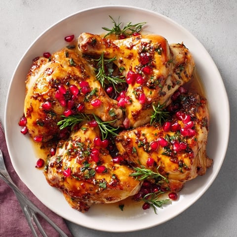 Close-up of a bubbling Pomegranate Walnut Fesenjan Stew with tender chicken and glistening sauce.
