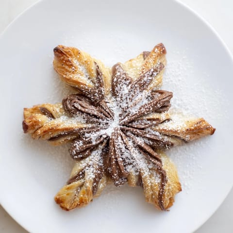 Nutella Puff Pastry Snowflakes