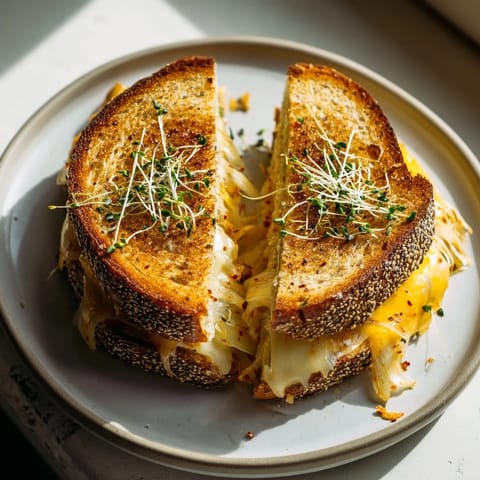 Skillet Kimchi Cheddar Sandwich