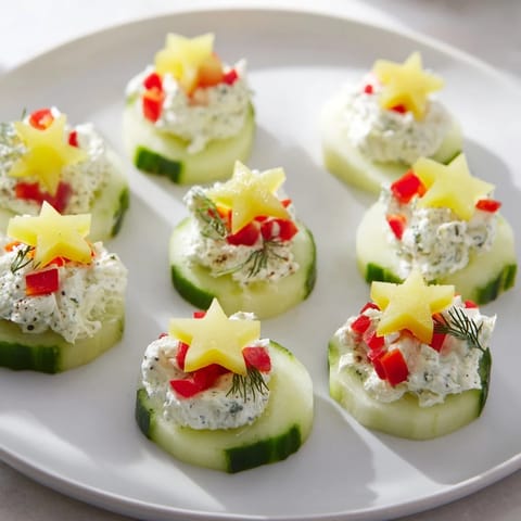 Holiday Star Cucumber Bites
