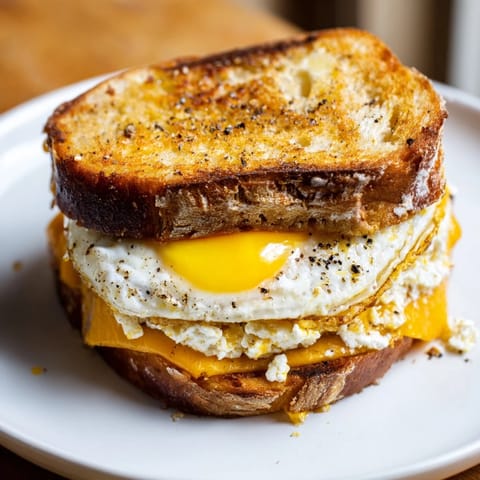 Feta Fried Eggs Grilled Cheese