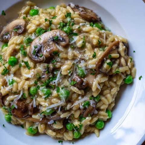 Orzo Mushroom Risotto-Style
