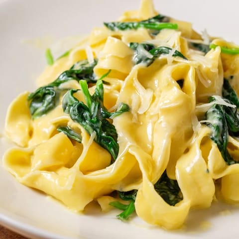 Creamy Spinach Garlic Noodles