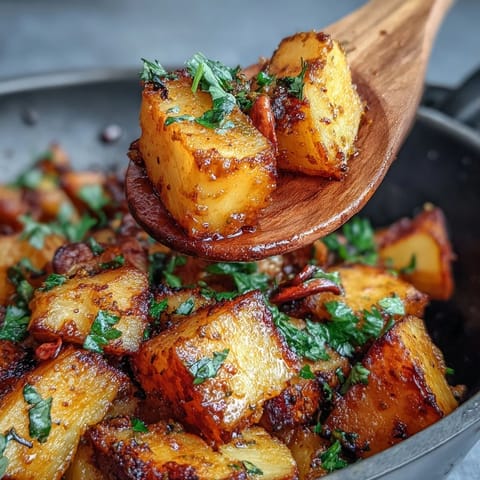 A hearty bowl of Curried Celeriac topped with toasted peanuts and a lime wedge, served alongside fluffy white rice.