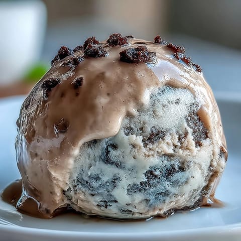 Chewy mochi shell wraps creamy black sesame ice cream in this Japanese-inspired frozen dessert.