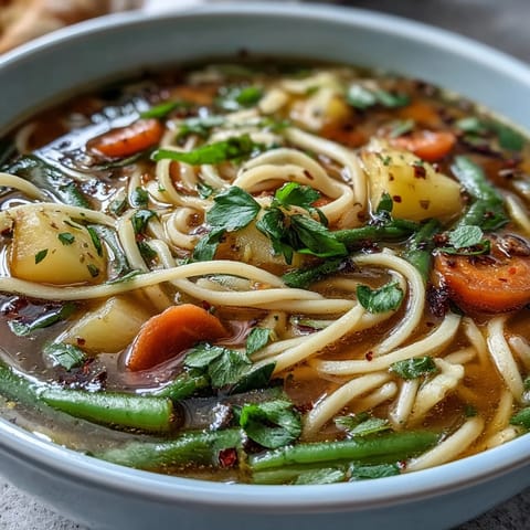 Simple Vegetable Noodle Soup