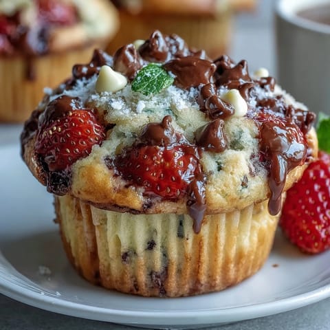 Strawberry White Chocolate Muffins