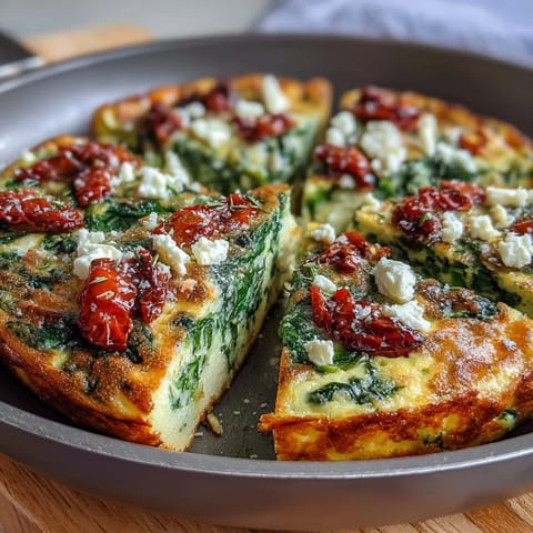 Spinach Feta Frittata Tomatoes
