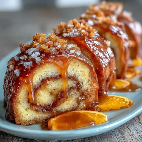 Mini Orange Rolls from Crescent Dough: Warm, golden rolls filled with citrus zest and drizzled with sweet orange glaze, perfect for a quick breakfast treat.