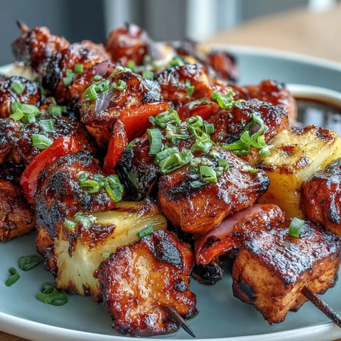 Grilled Pineapple Chicken Skewers