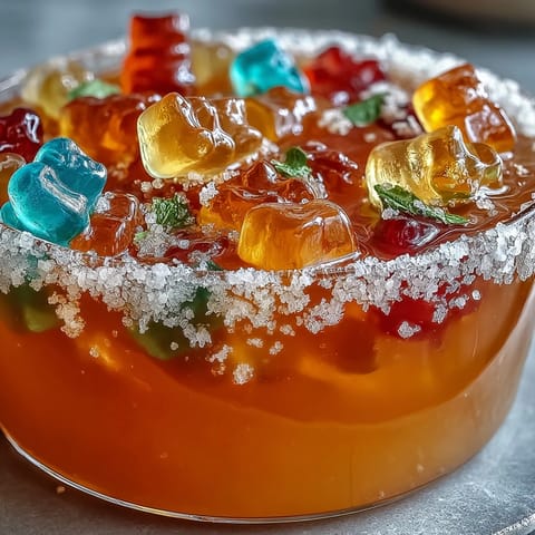These viral aesthetic Gummy Bear Lemonade Jelly Cups are a sweet, wiggly, delightful dessert.
