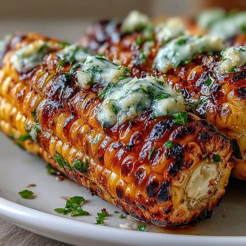 Succulent grilled corn served with a trio of artisanal herbed butters.