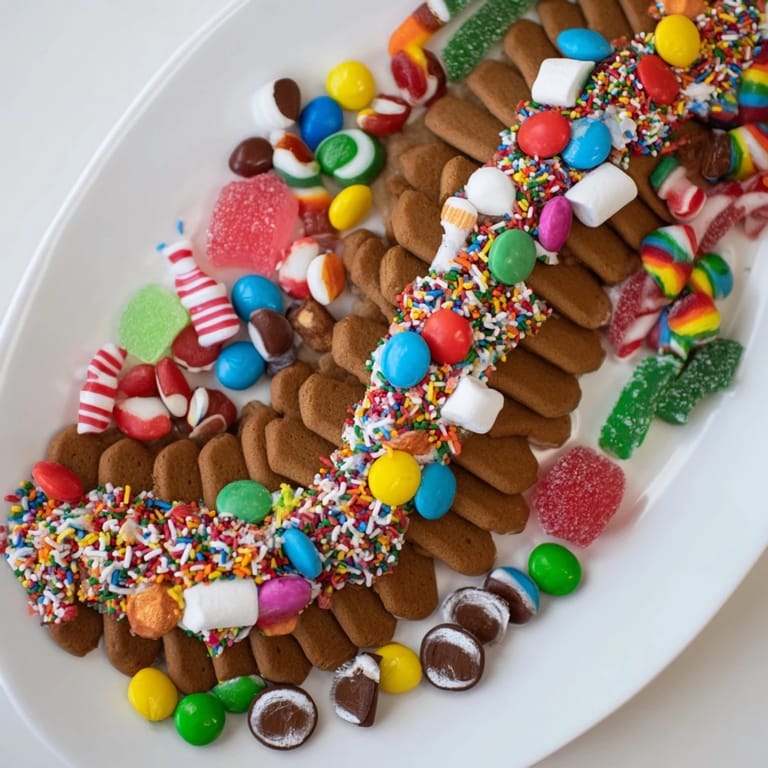 See the sweet detail in this Candy Land gingerbread path dessert, an exciting treat for family and friends.
