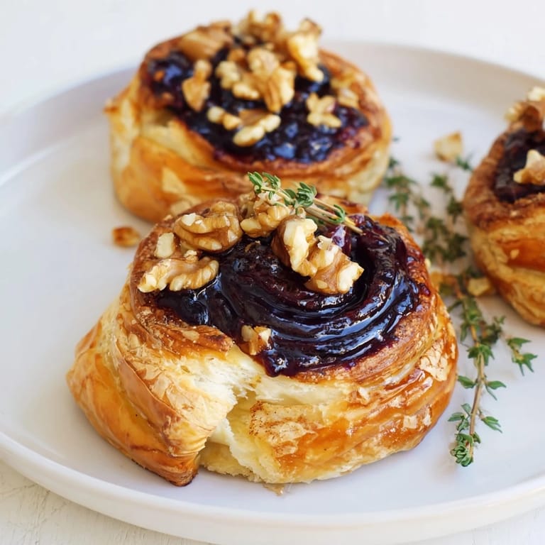 Mouthwatering image of a Baked Brie with Fig Jam, ready to be served with crackers.