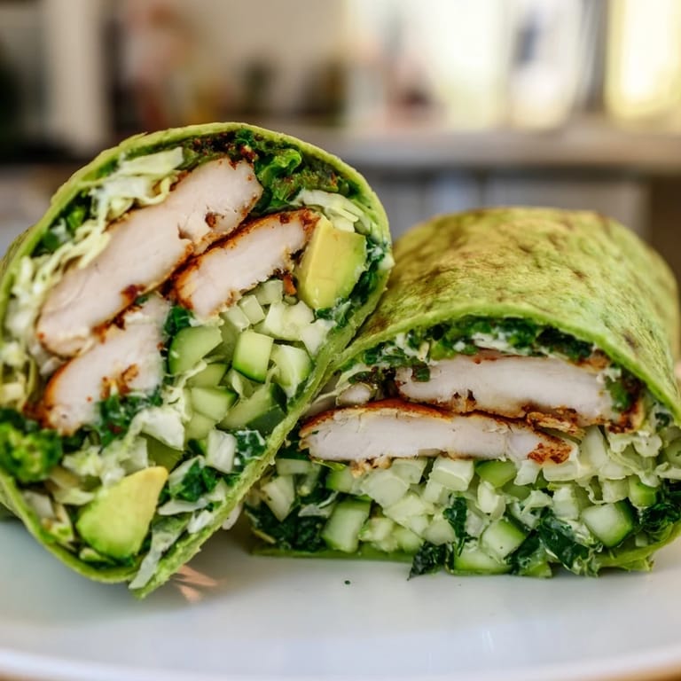 Imagine biting into these delicious Green Goddess Chicken Wraps, filled with refreshing, healthy ingredients.