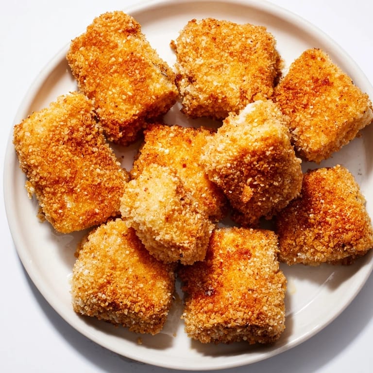 Enjoy these easy Air Fryer Un-Fried Chicken Nuggets, pictured with a creamy dipping sauce on a plate.