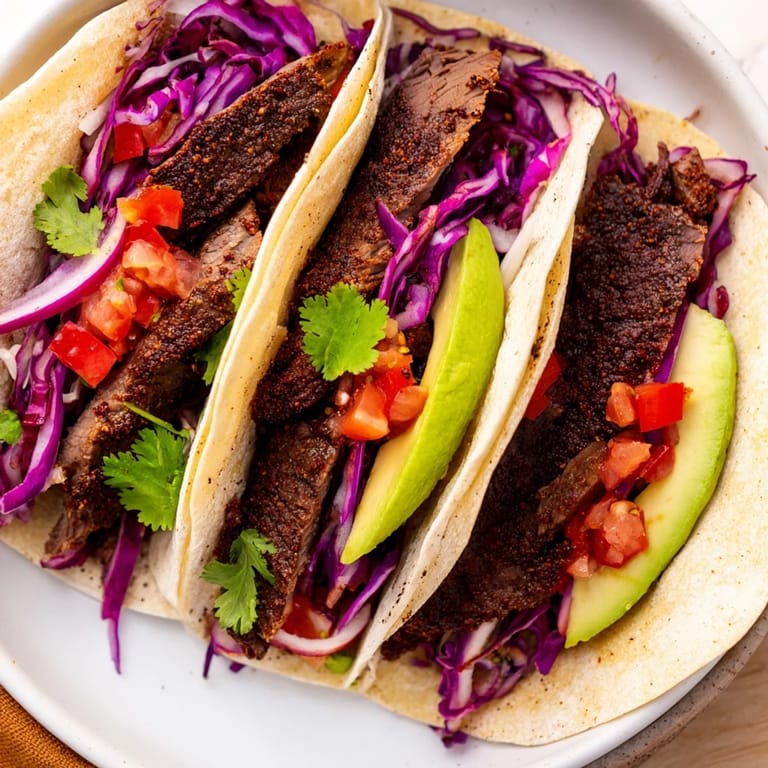 Imagine flavorful Coffee-Rubbed Steak Tacos, a delicious main dish perfect for any get-together, sizzling and ready!