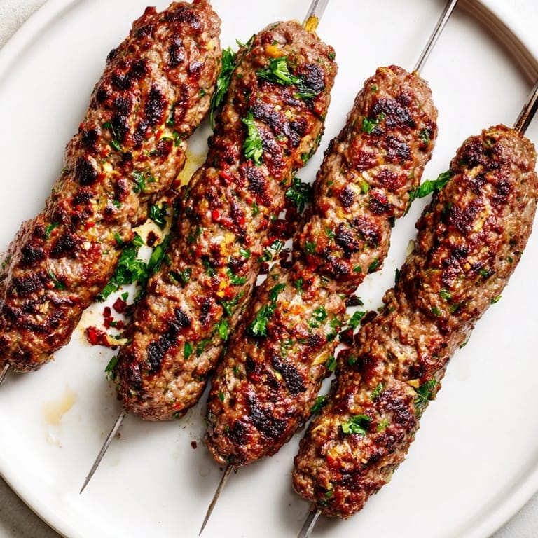Freshly grilled Iraqi Kebab Tikka feature juicy, spiced meat with charred edges and flavorful aromatics.