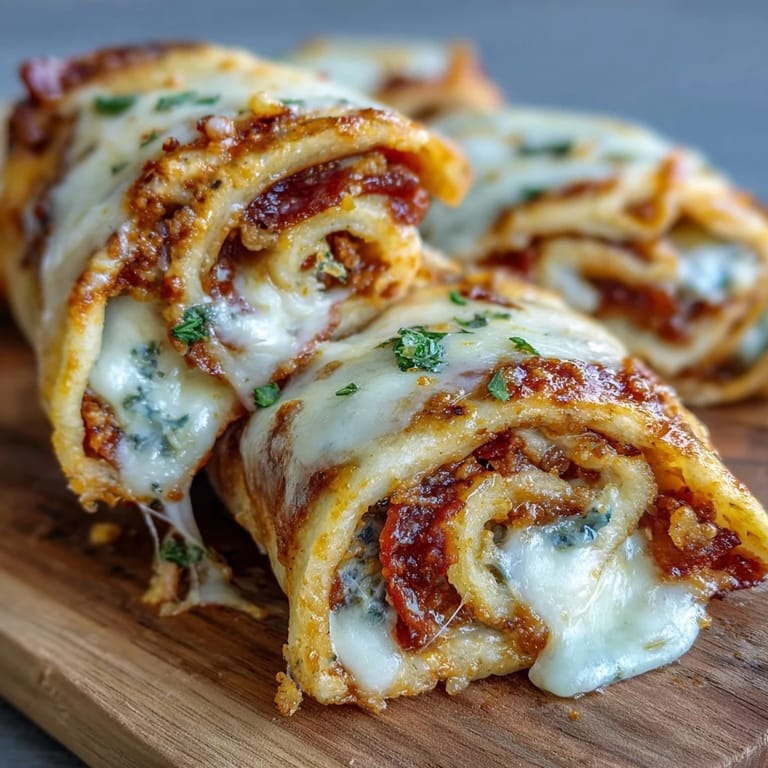 Freshly baked Tortilla Pizza Rolls arranged on a plate with a small bowl of marinara for dipping.