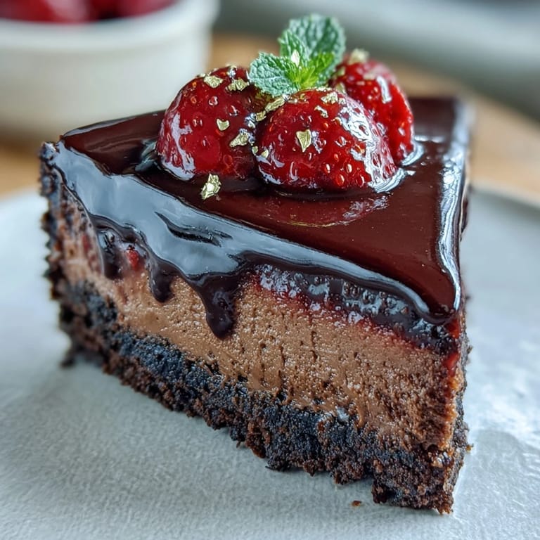 Luxurious mini cheesecake cups featuring creamy filling, dark chocolate drizzle, and edible gold leaf for Dubai-inspired elegance.