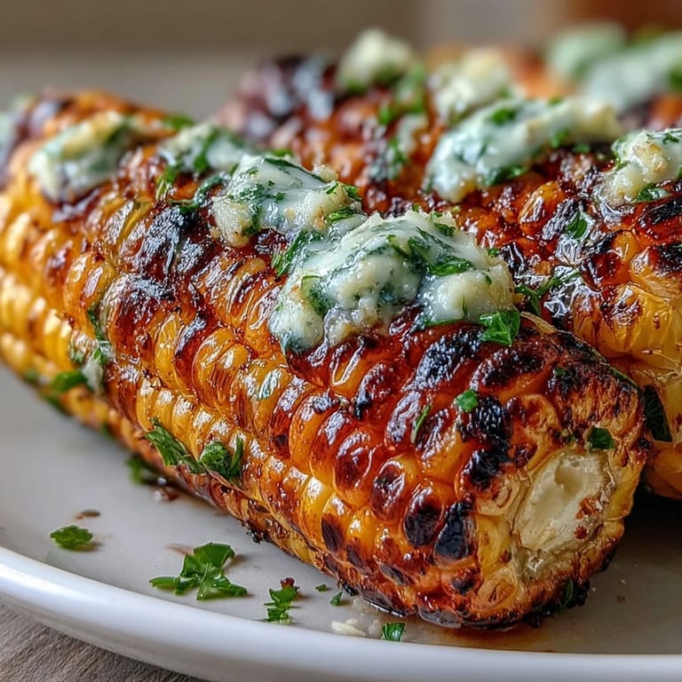 Succulent grilled corn served with a trio of artisanal herbed butters.
