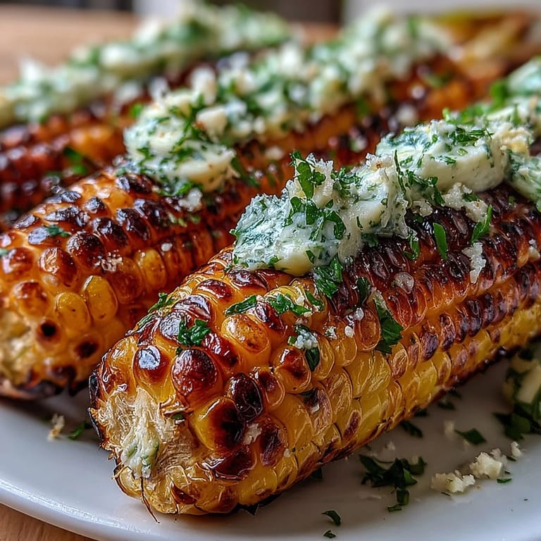 U.S. backyard favorite: Grilled corn abloom with flavorful herbed butter variations.
