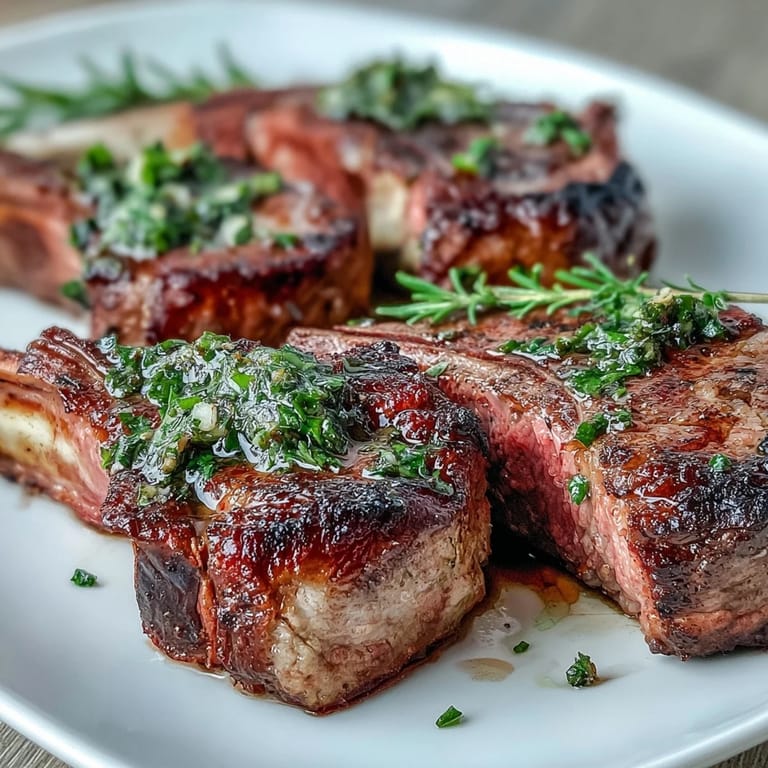 Golden-brown lamb chops paired with a zesty lemon-parsley gremolata for a bright, savory main course.  