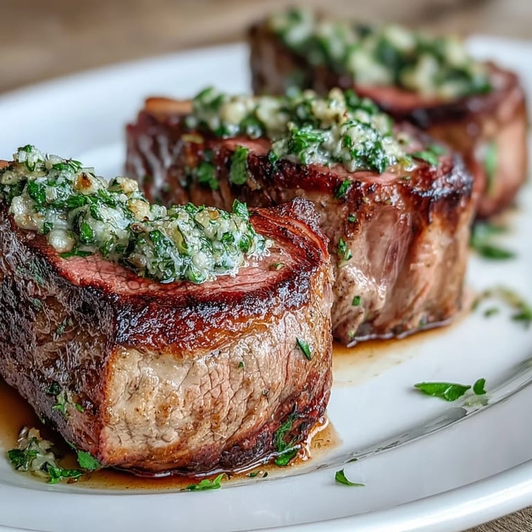 Pan-seared lamb chops served with a fresh gremolata, adding citrusy brightness to each tender bite.