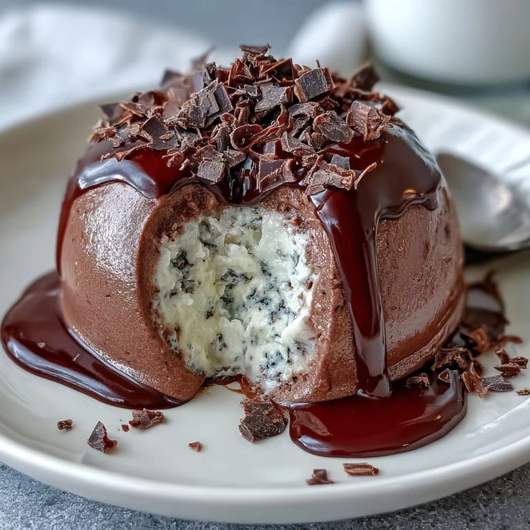 Decadent cottage cheese chocolate mousse served chilled in elegant glasses, garnished with whipped cream for a simple yet indulgent dessert.